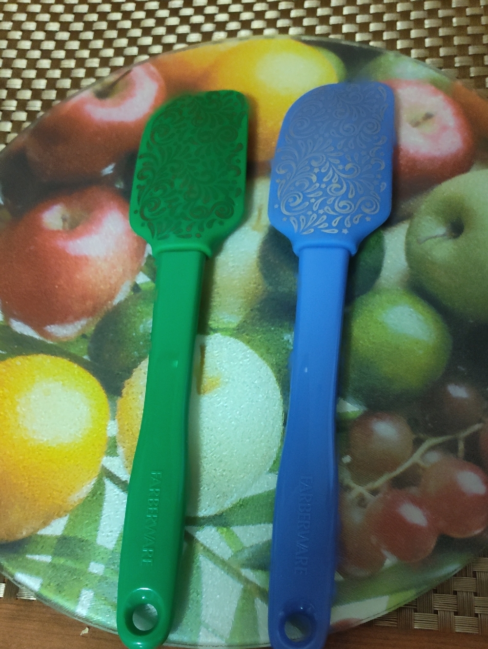 Farberware Green & Blue Silicone Spatulas - Pair